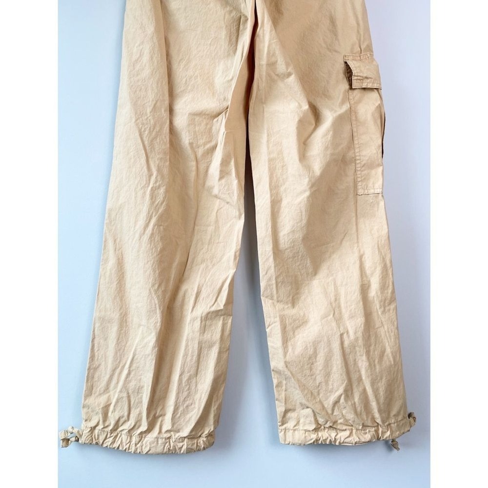 Aerie Avenue Baggy Cargo Pants S Tan Parachute Retro Y2K Grunge Cargo Cotton - Picture 9 of 13